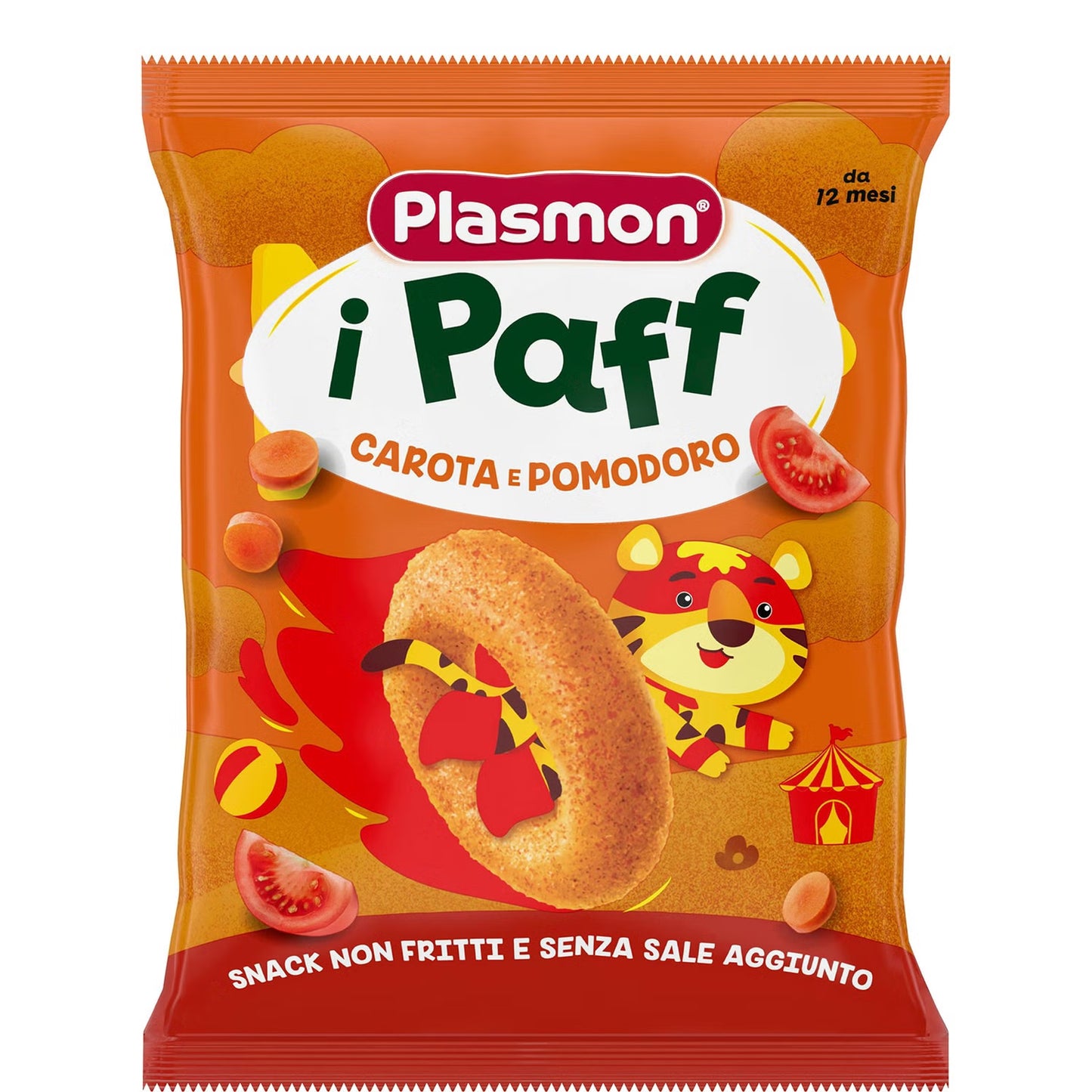 Plasmon snack i Paff Carota e Pomodoro
