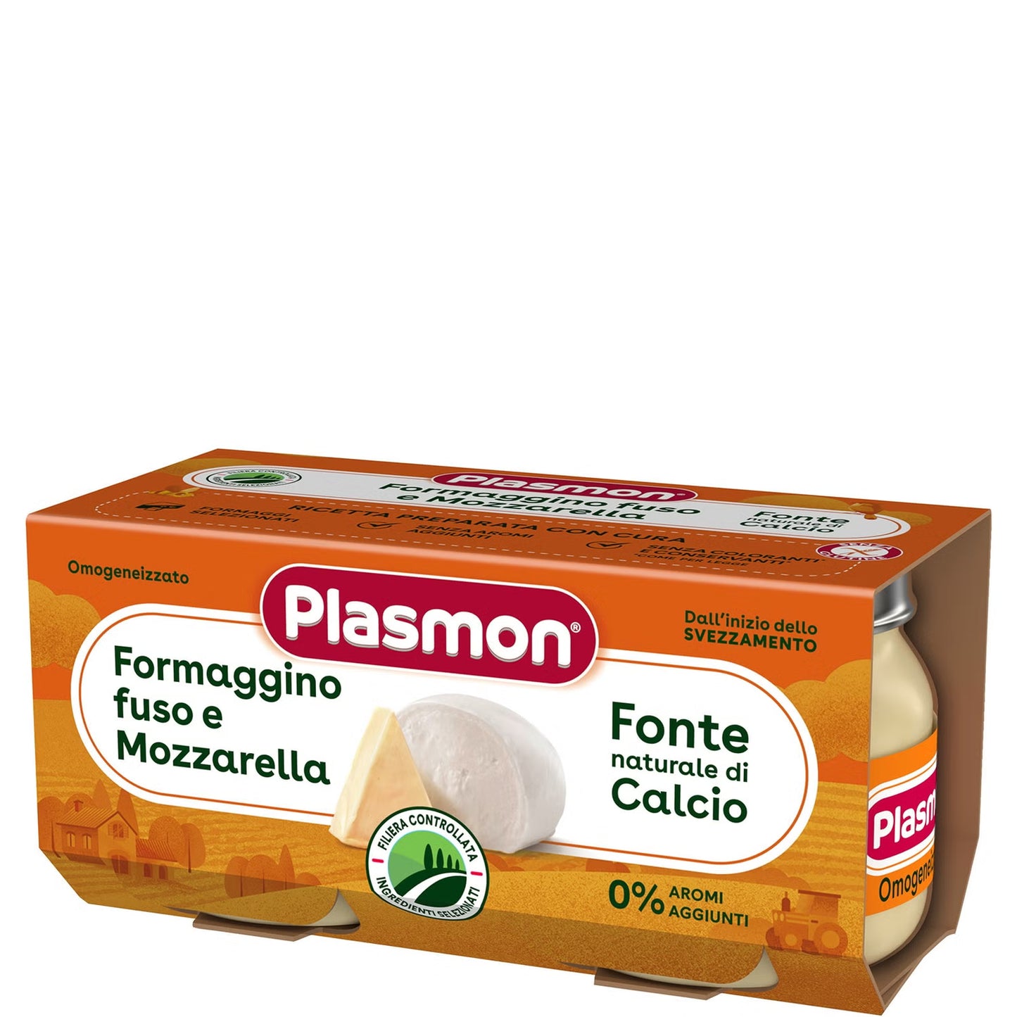 Plasmon omogeneizzato formaggino fuso e mozzarella 2x80gr