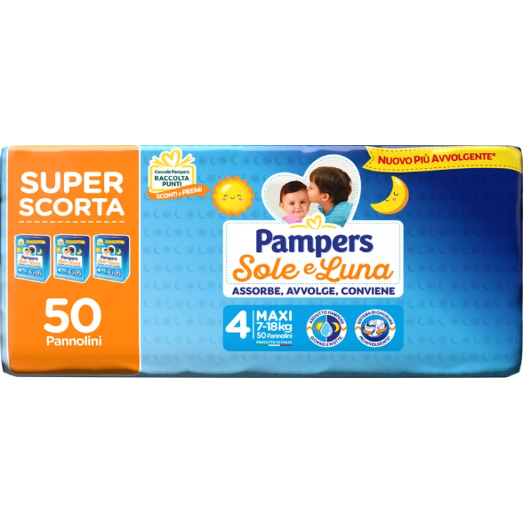 Pampers Sole e Luna Pannolini Taglia 4