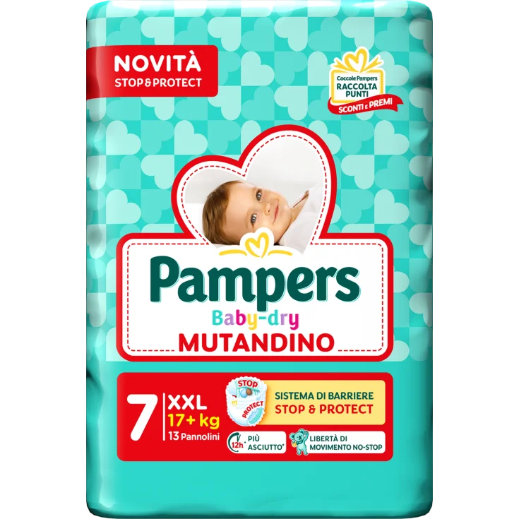 Pampers Baby-Dry Mutandino Taglia 7