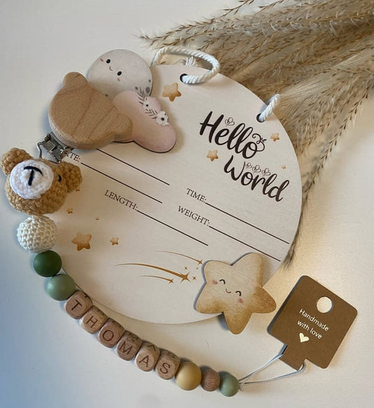 Catenella Portaciuccio personalizzata in legno