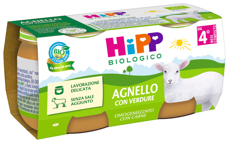 Hipp omogeneizzato agnello con verdure 2x80gr