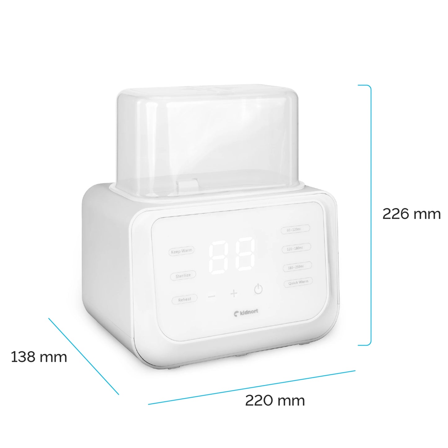 Scaldabiberon e Sterilizzatore Doppio Kidnort Hap