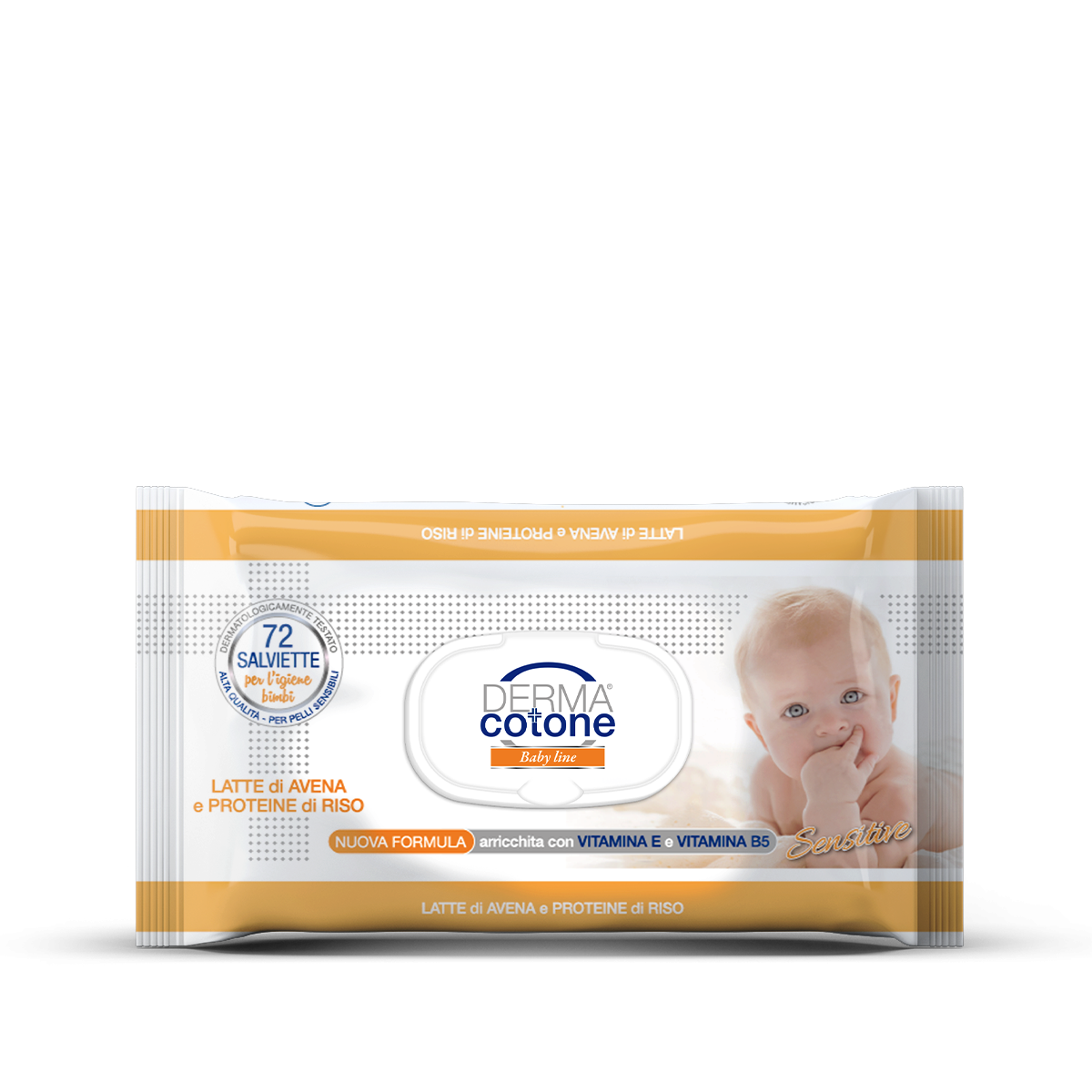 Dermacotone Salviettine 72pz Latte di Avena e Proteine del Riso