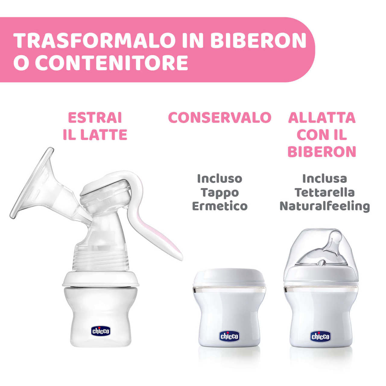Tiralatte manuale Chicco NaturalFeeling