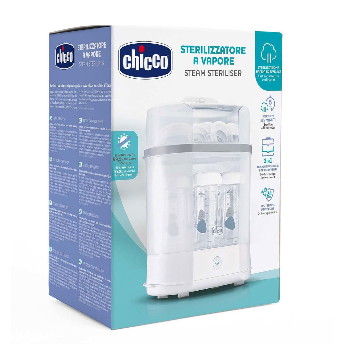 Sterilizzatore a vapore 3 in 1 Chicco - Farmasanitaria DuDù
