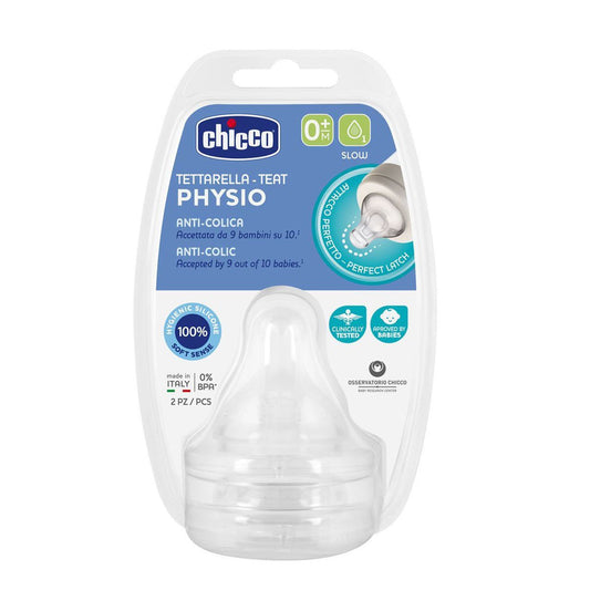 Chicco Tettarella Physio-Silicone 0+, set di 2