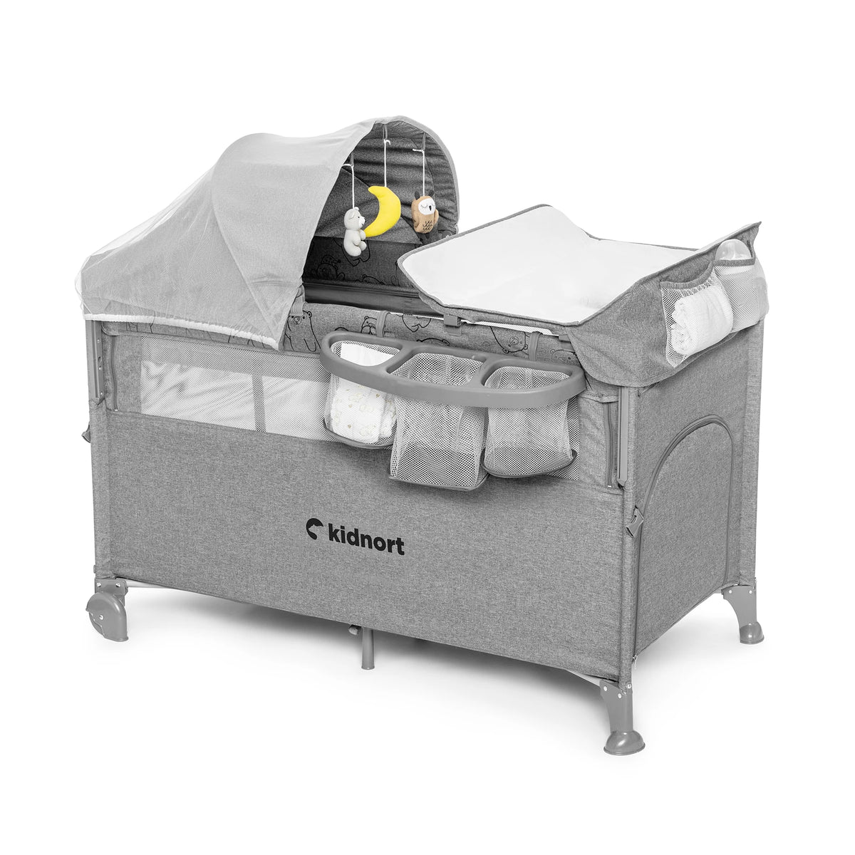 Lettino da viaggio co-sleeping accessoriato Kidnort Stugan - Farmasanitaria DuDù
