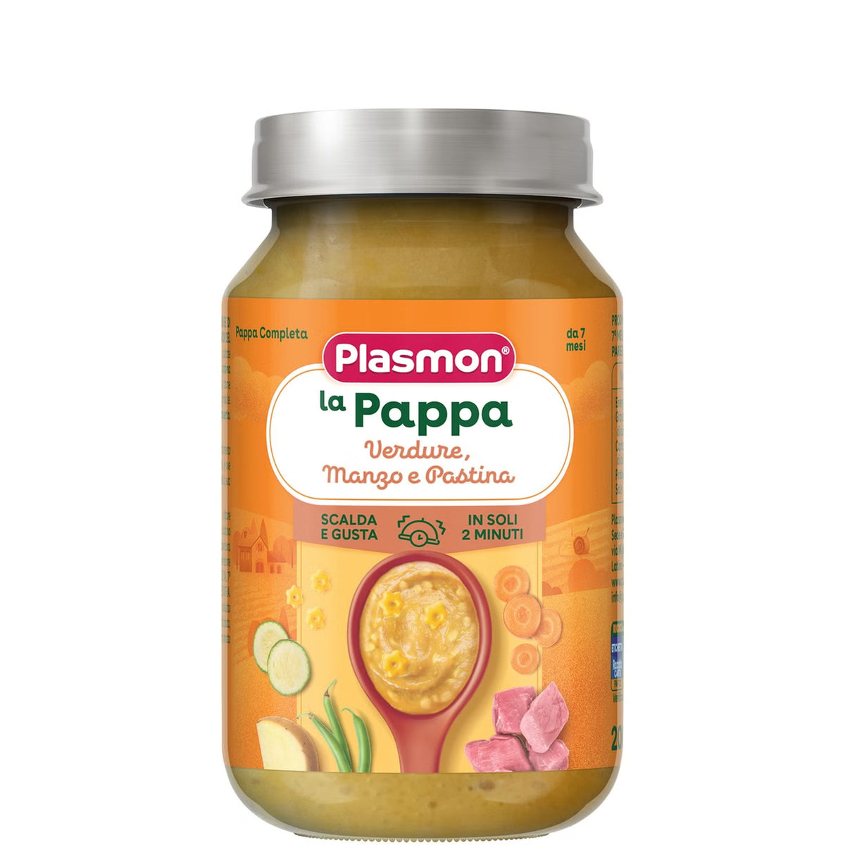 Plasmon La Pappa verdure, manzo e pastina 200gr - Farmasanitaria DuDù