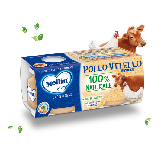 Mellin omogeneizzato pollo/vitello 2x80gr