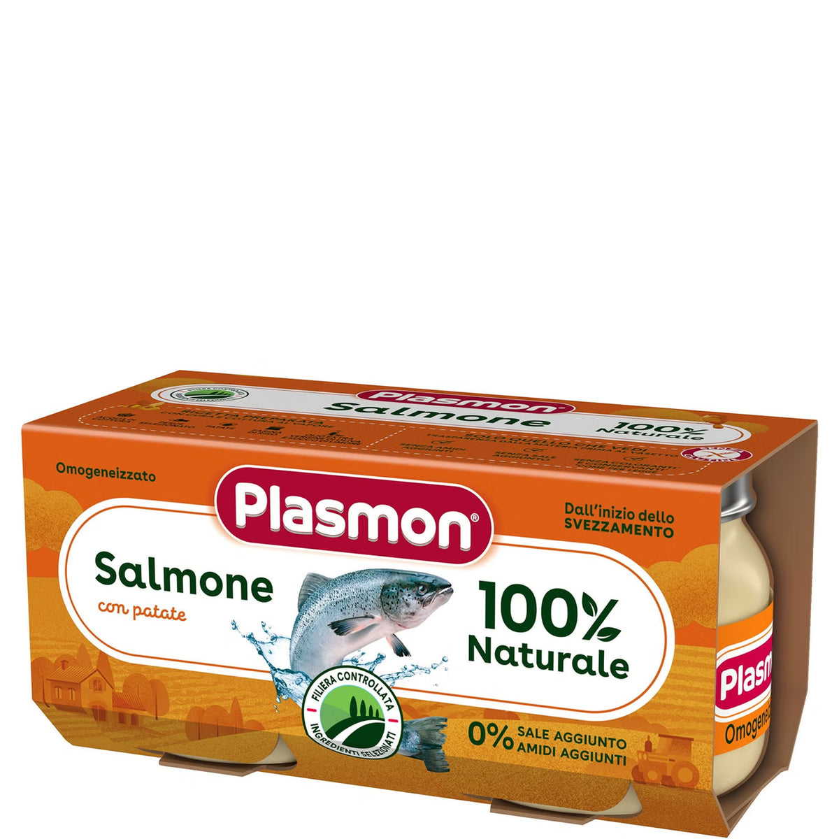Plasmon omogeneizzato salmone 2x80gr - Farmasanitaria DuDù