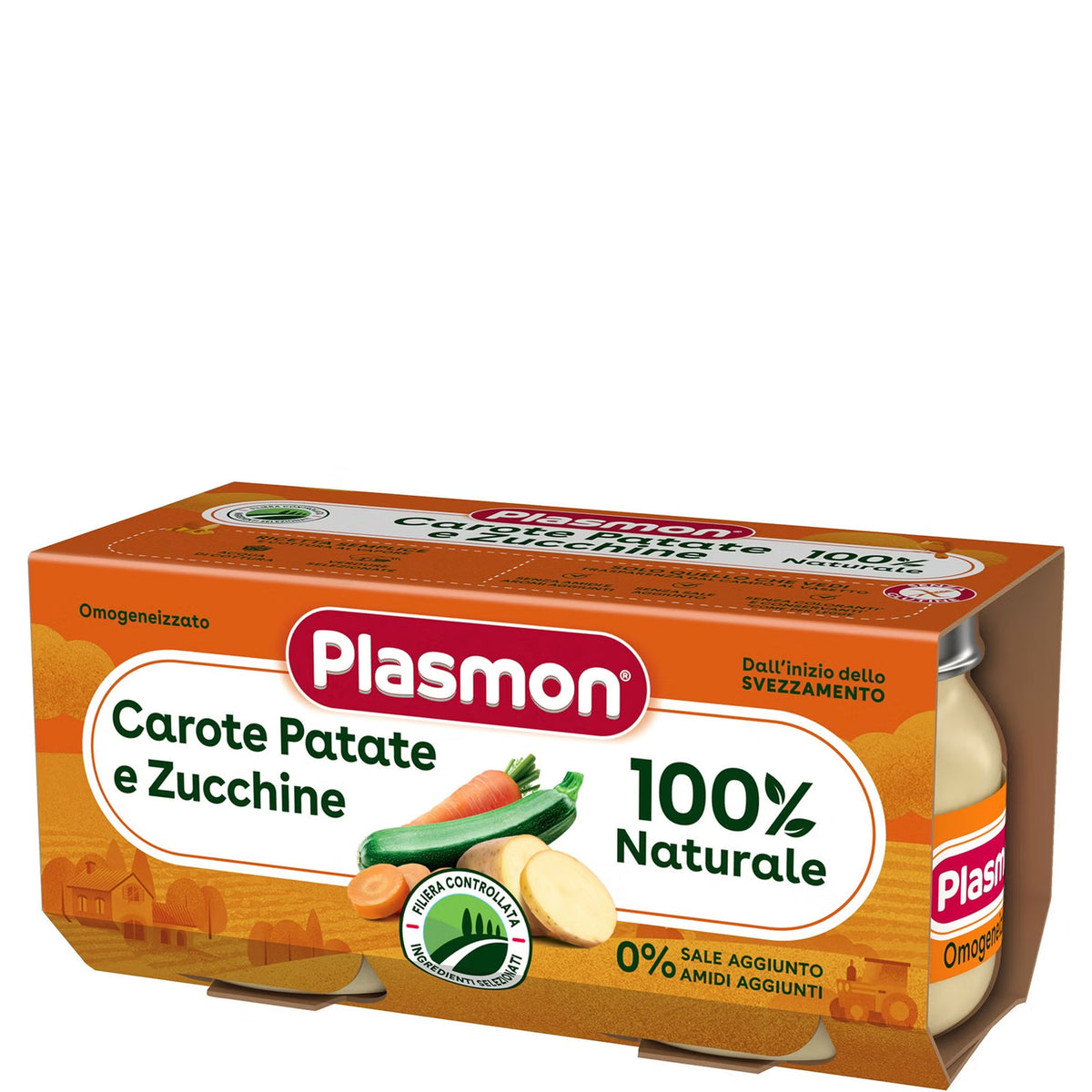 Plasmon omogeneizzato carote/patate/zucchine 2x80gr - Farmasanitaria DuDù