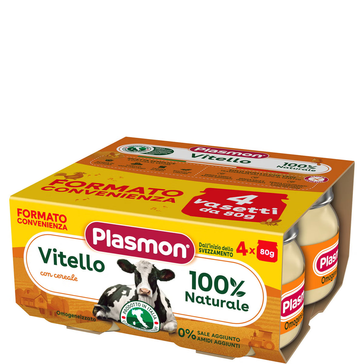 Plasmon omogeneizzato vitello 4x80gr - Farmasanitaria DuDù