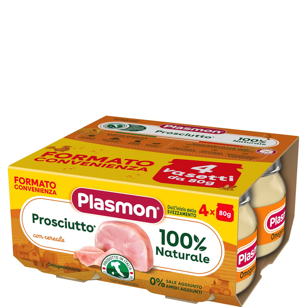 Plasmon omogeneizzato prosciutto 4x80gr - Farmasanitaria DuDù