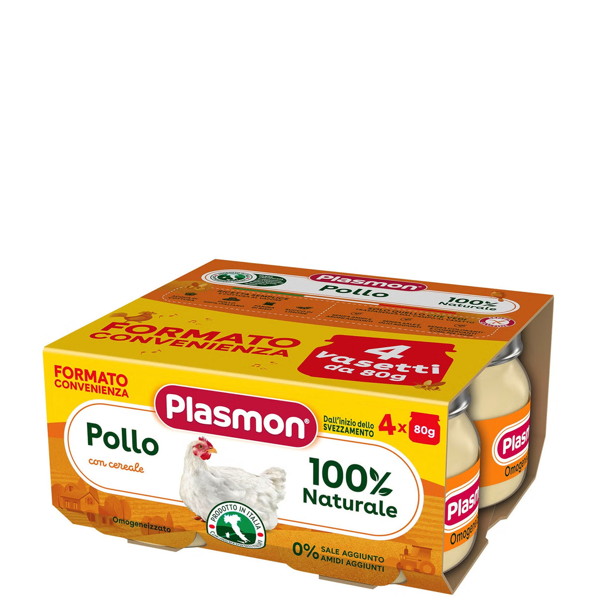Plasmon omogeneizzato pollo 4x80gr - Farmasanitaria DuDù