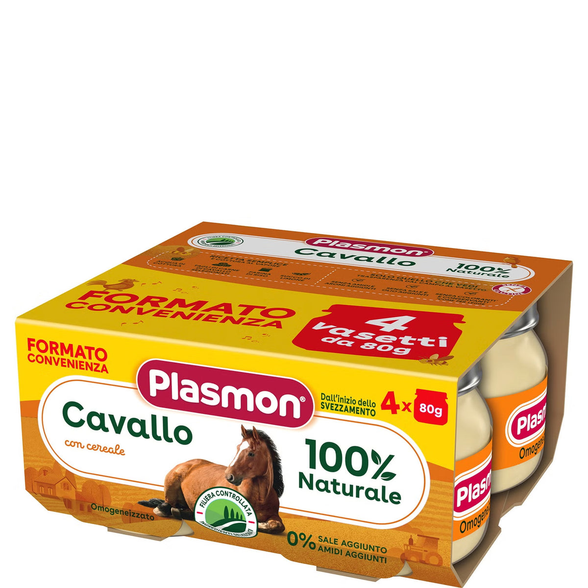 Plasmon omogeneizzato cavallo 4x80gr - Farmasanitaria DuDù
