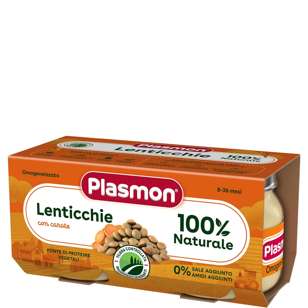 Plasmon omogeneizzato lenticchie 2x80gr - Farmasanitaria DuDù