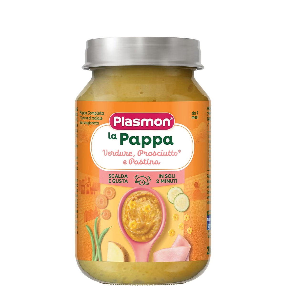 Plasmon La Pappa verdure, prosciutto e pastina 200gr - Farmasanitaria DuDù