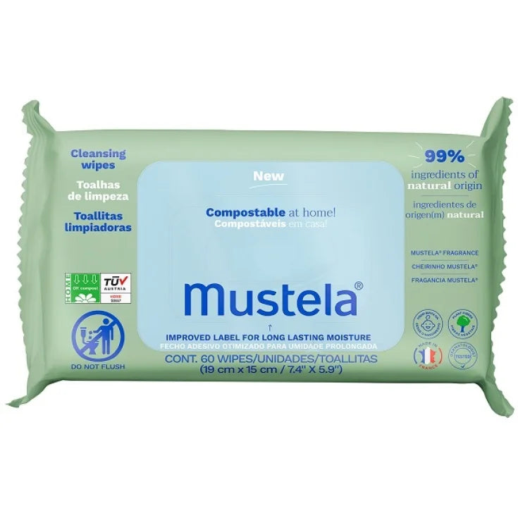 Mustela Salviette compostabili profumate 60pz - Farmasanitaria DuDù