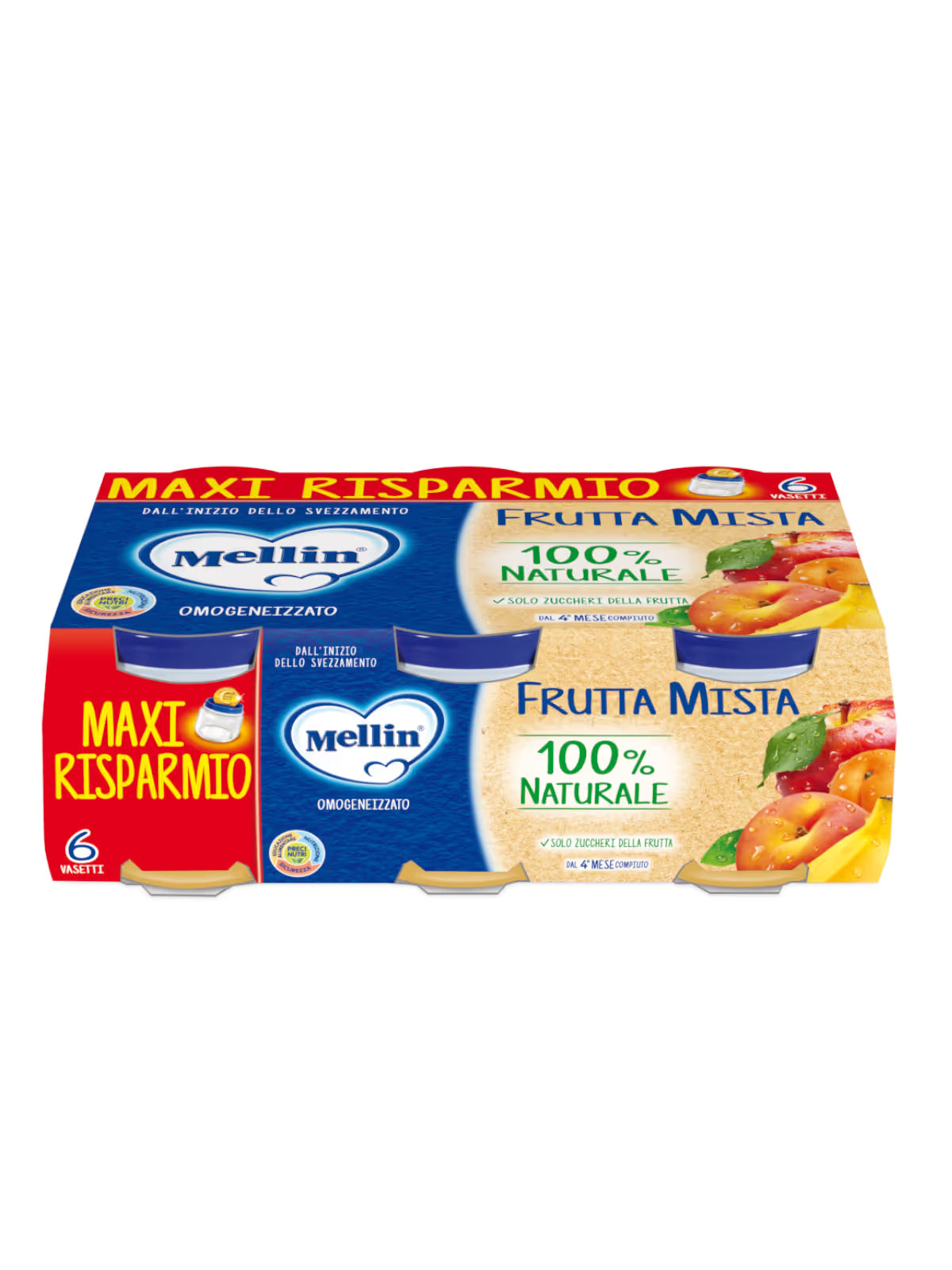 Mellin omogeneizzato frutta mista 6x80gr - Farmasanitaria DuDù