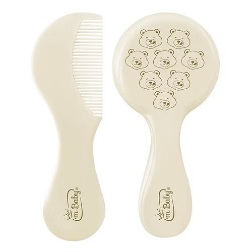 I'M BABY Set spazzola e pettine beige - Farmasanitaria DuDù