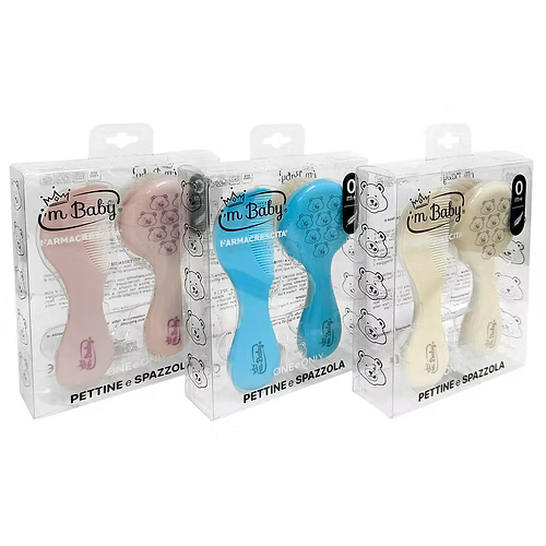I'M BABY Set spazzola e pettine azzurro - Farmasanitaria DuDù