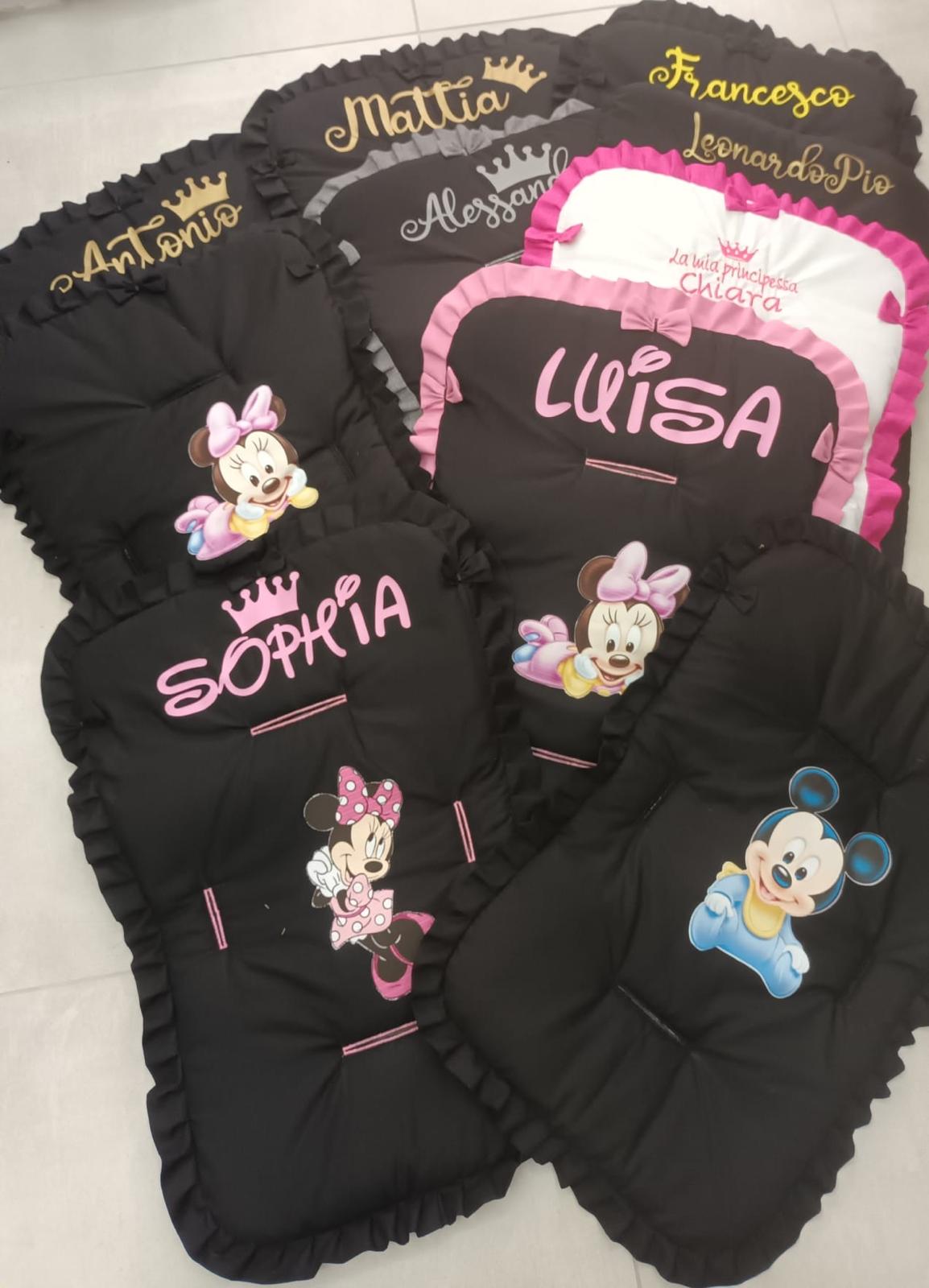 Copripasseggino con stampa personaggio e nome