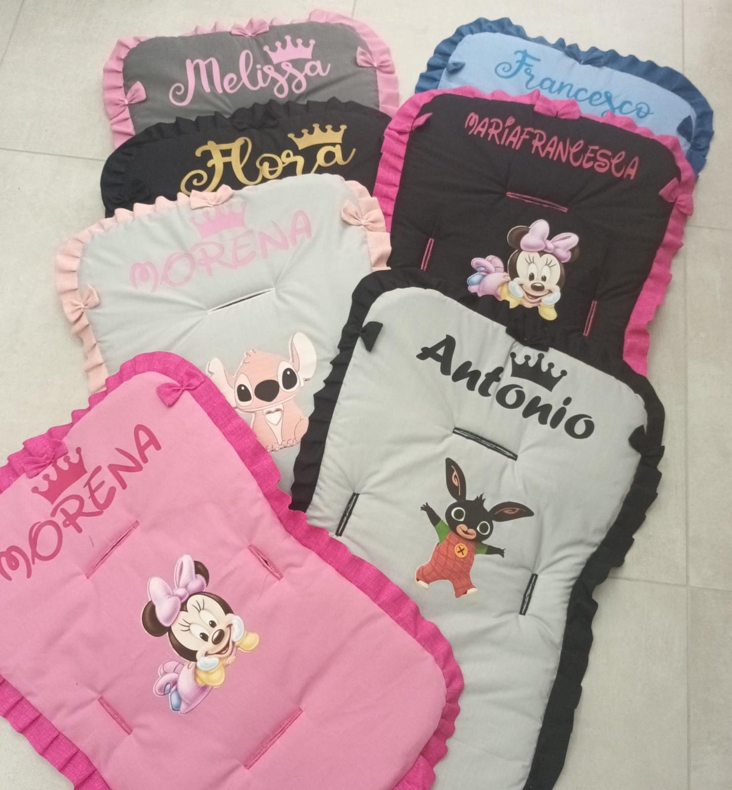 Copripasseggino con stampa personaggio e nome