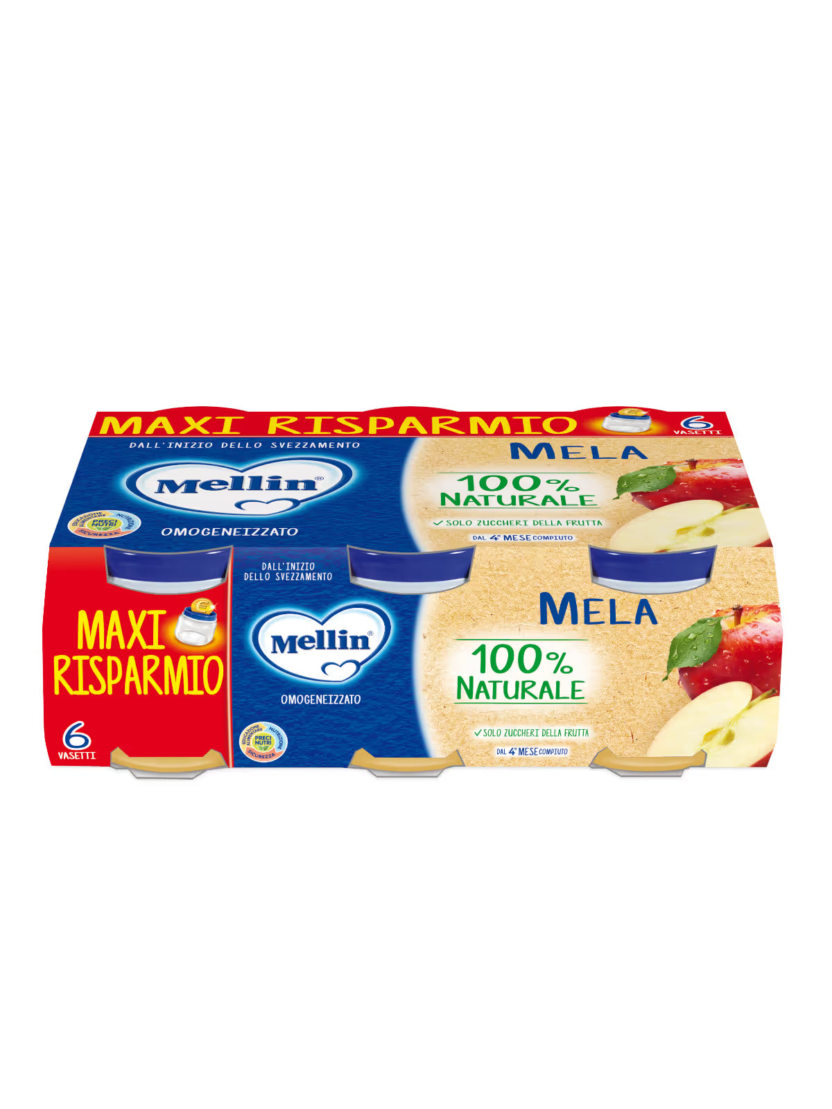 Mellin omogeneizzato mela 6x80gr - Farmasanitaria DuDù