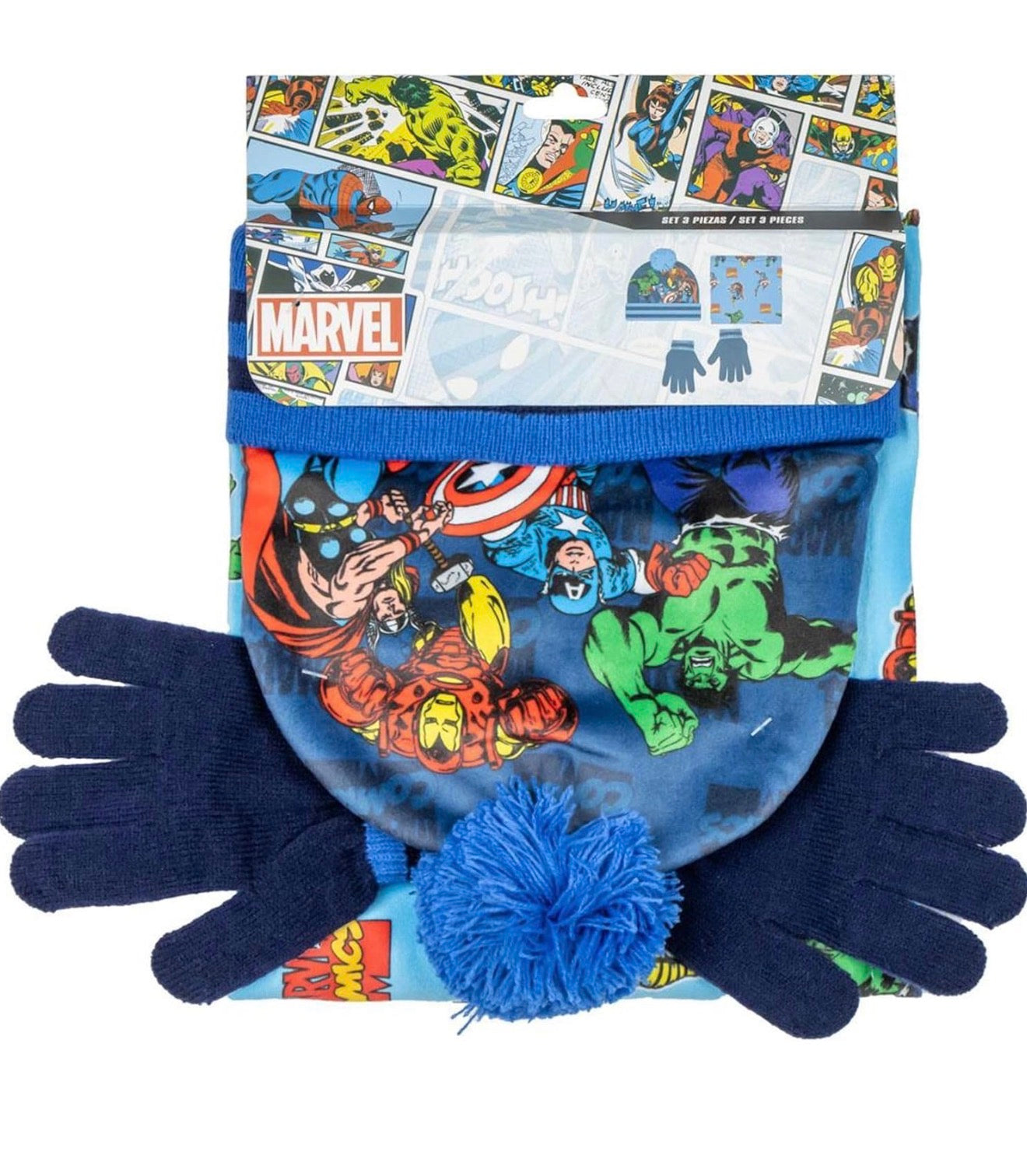 Set Marvel Comics Cappello, Scaldacollo e Guanti - Farmasanitaria DuDù