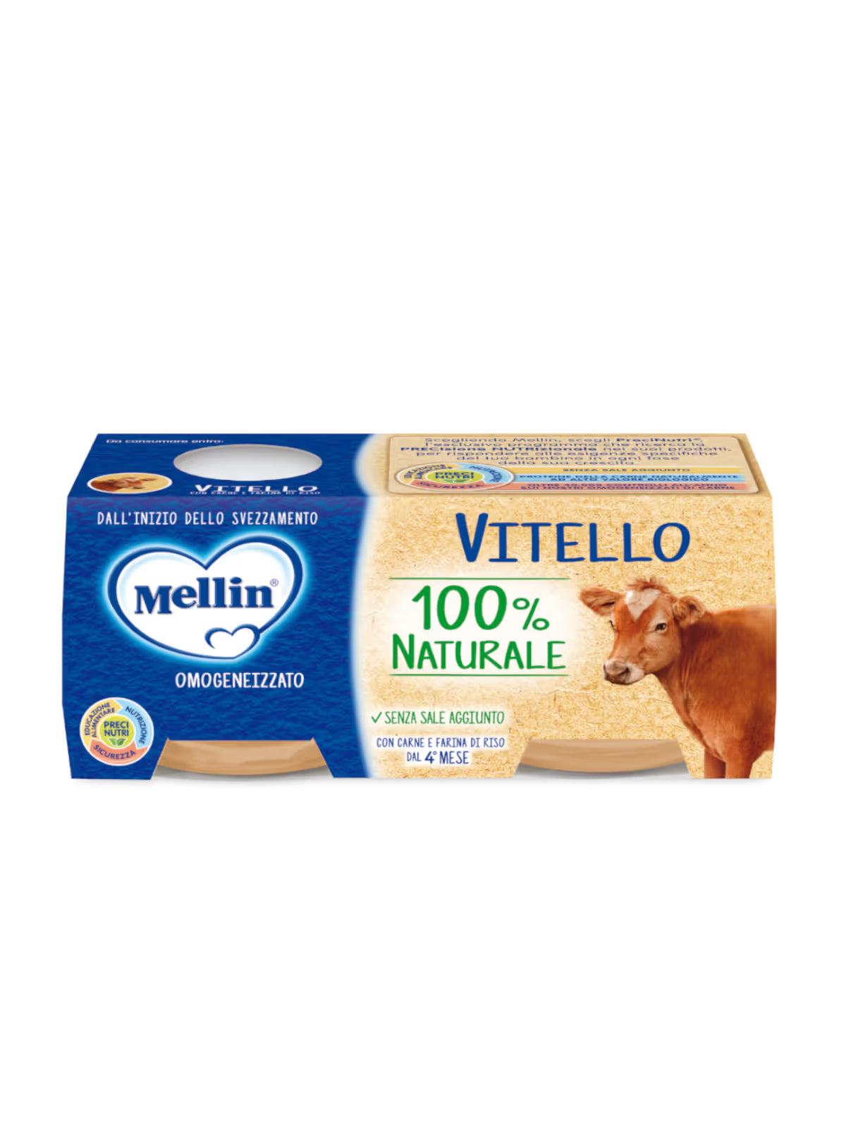 Mellin omogeneizzato vitello 2x80gr - Farmasanitaria DuDù