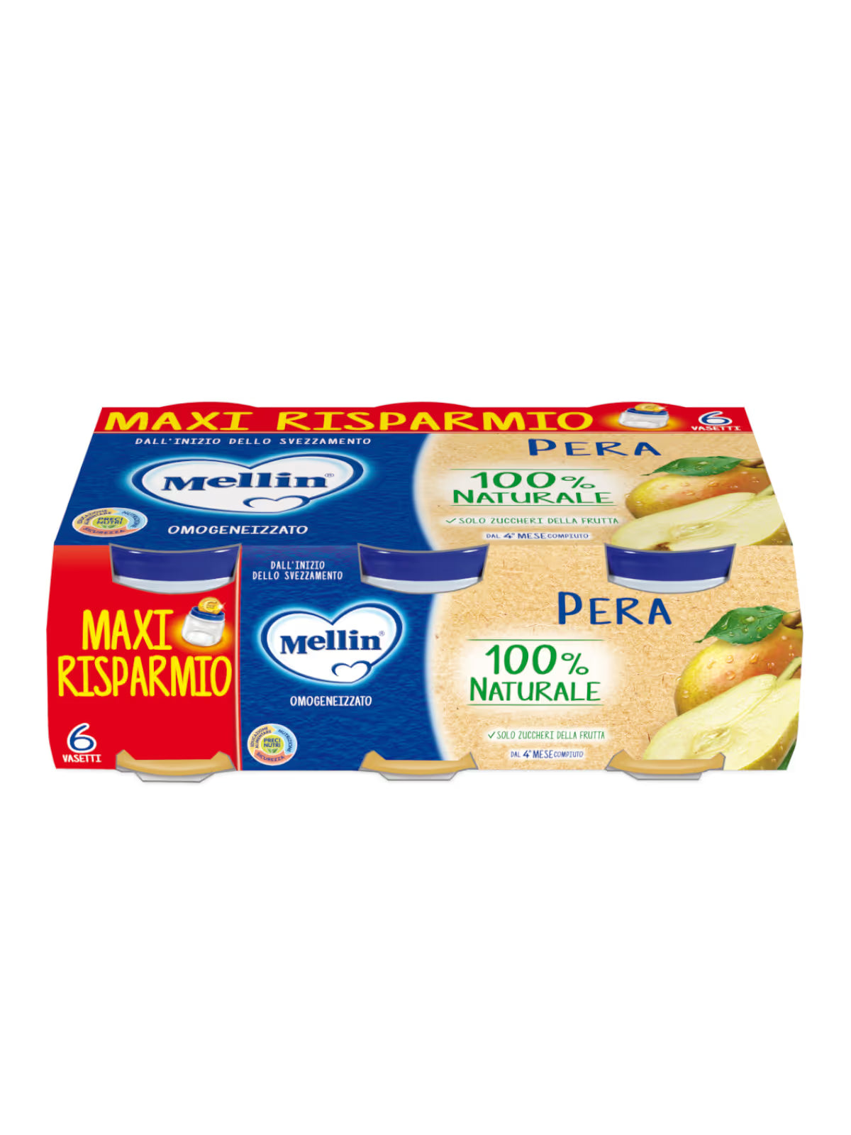 Mellin omogeneizzato pera 6x80gr - Farmasanitaria DuDù