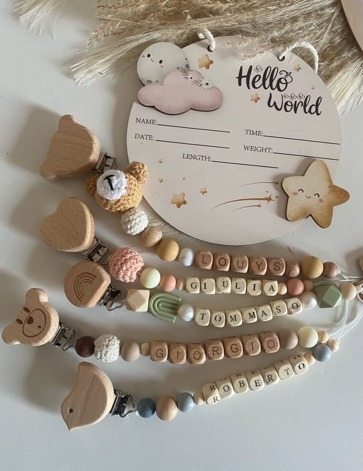 Catenella Portaciuccio personalizzata in legno - Farmasanitaria DuDù