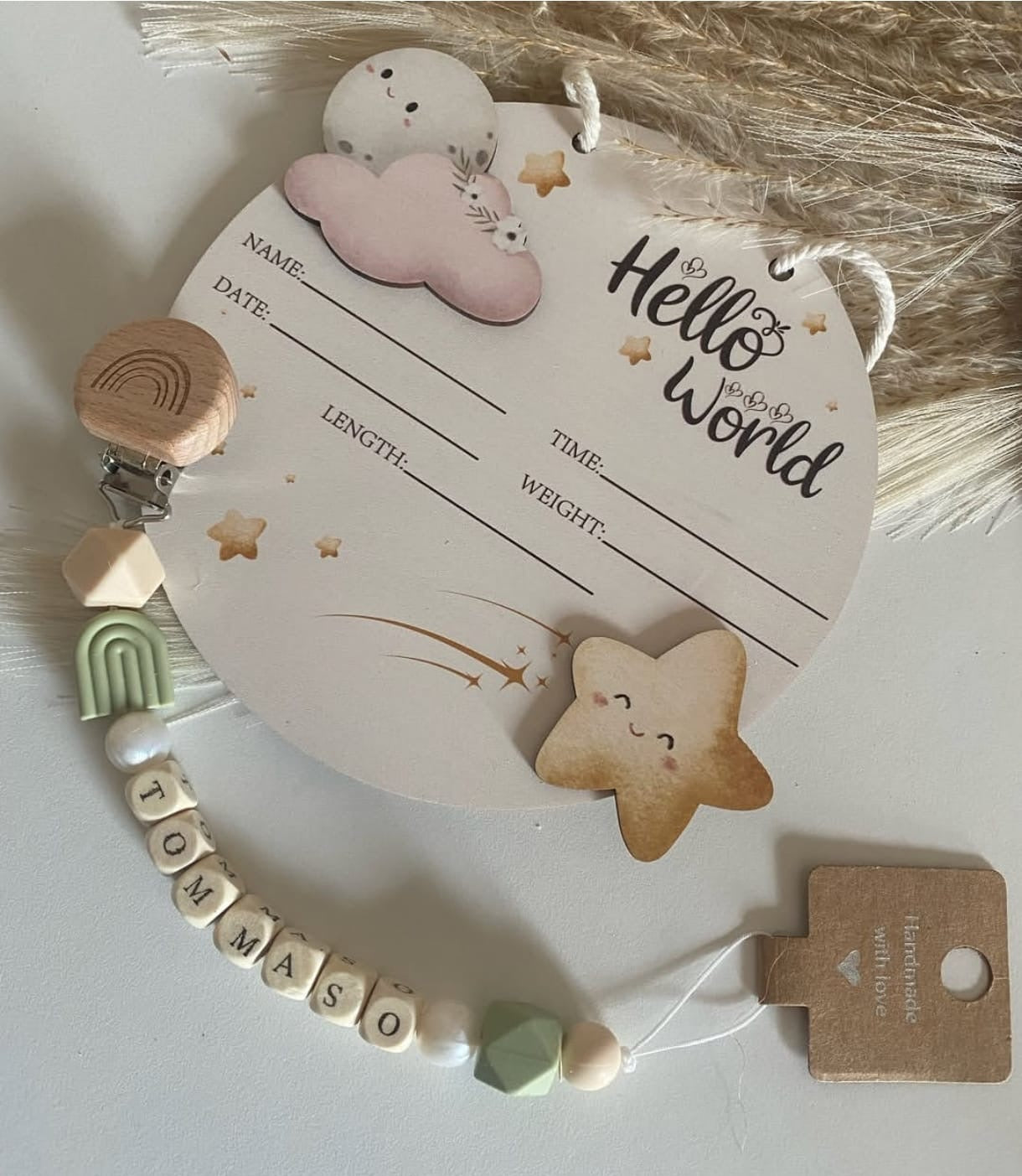 Catenella Portaciuccio personalizzata in legno - Farmasanitaria DuDù