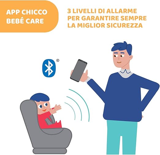 Chicco Bebècare Easy-Tech Dispositivo Anti Abbandono Universale Per Seggiolino Auto