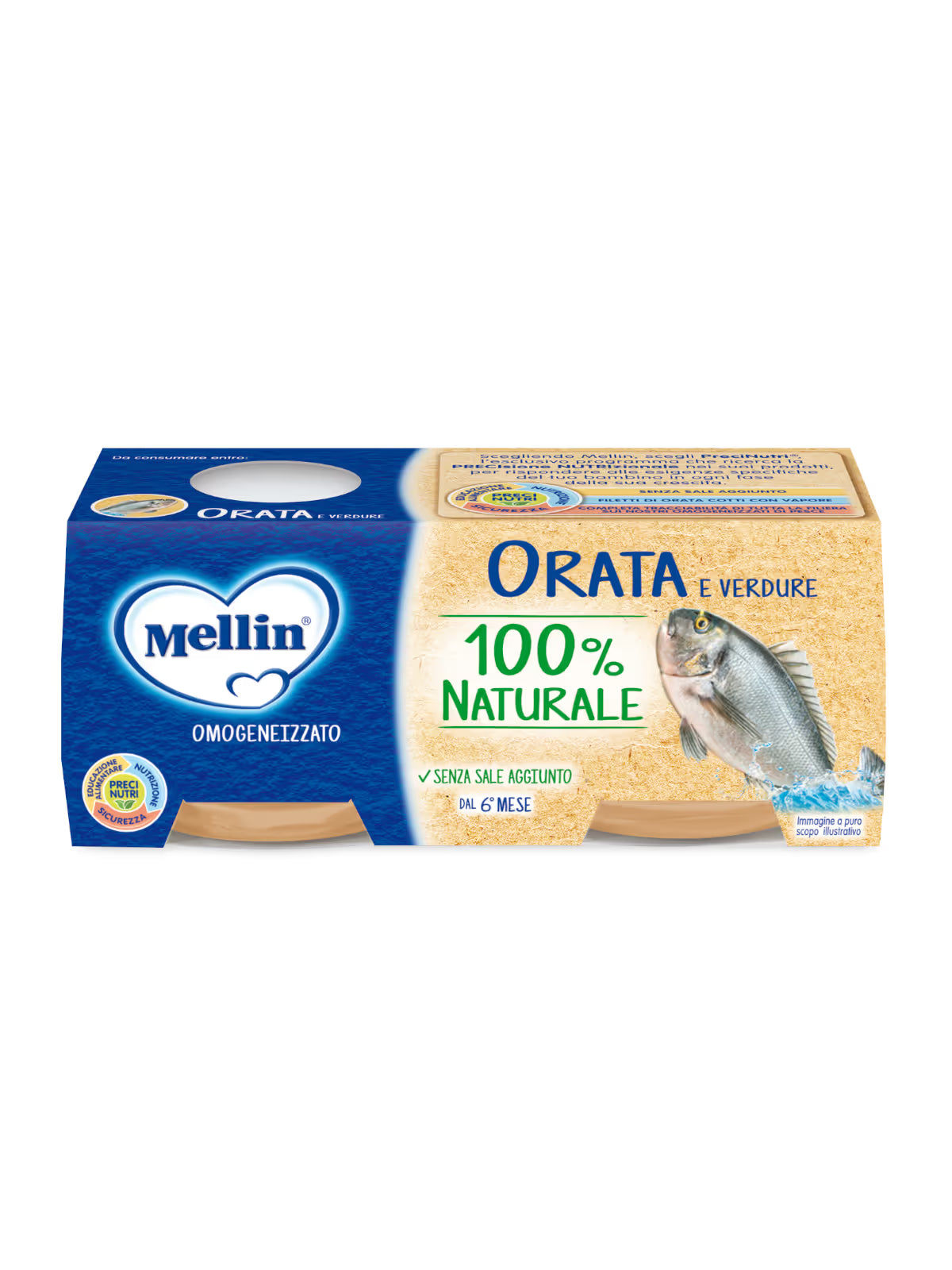 Mellin omogeneizzato orata 2x80gr - Farmasanitaria DuDù