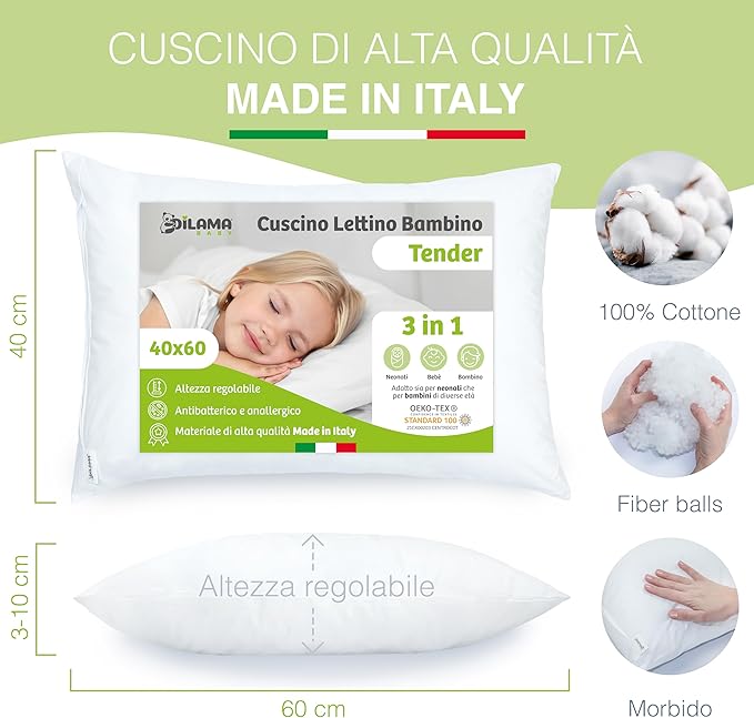 Cuscino Dilama Baby Tender+ 3 in 1