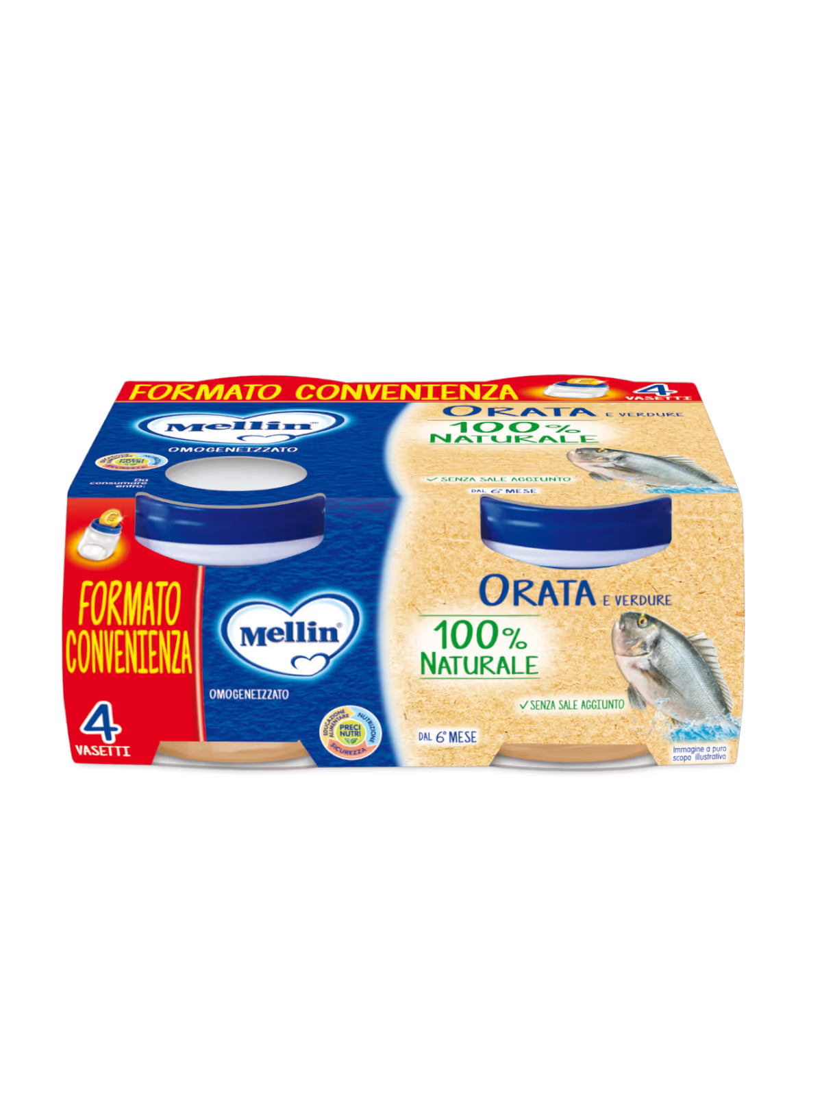 Mellin omogeneizzato orata 4x80gr - Farmasanitaria DuDù