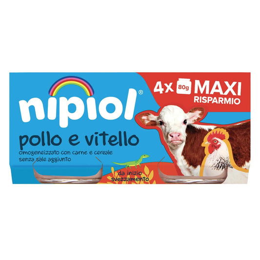 Nipiol omogeneizzato pollo e vitello 4x80gr