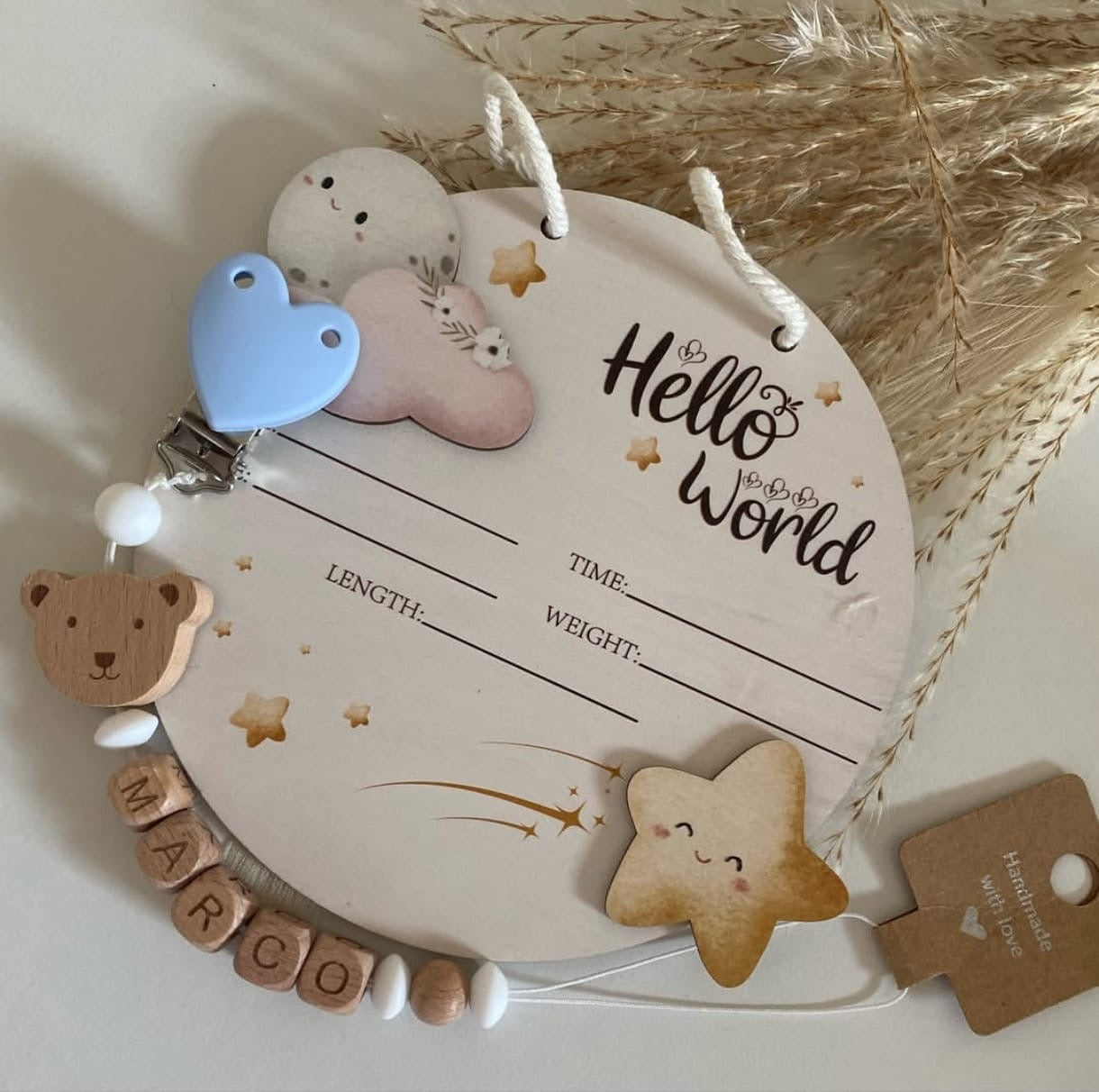 Catenella Portaciuccio personalizzata in legno - Farmasanitaria DuDù