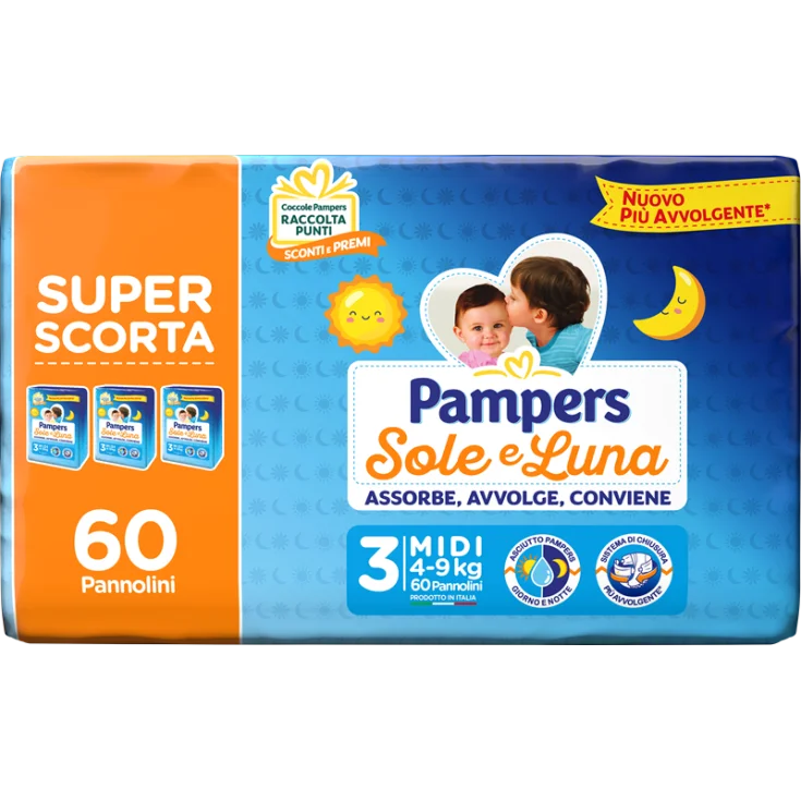 Pampers Sole e Luna Pannolini Taglia 3