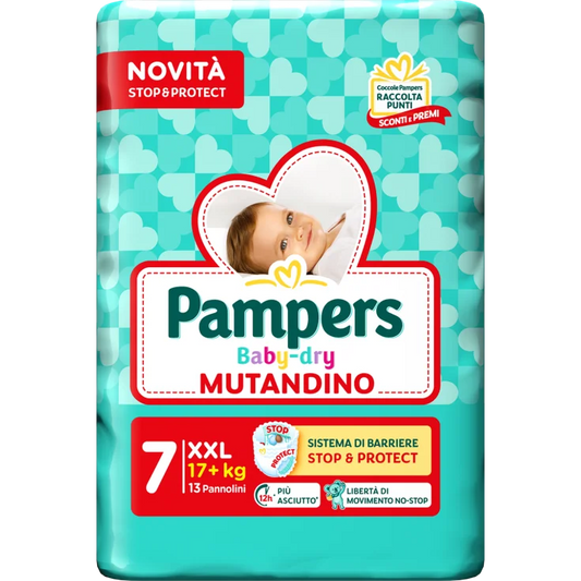 Pampers Baby-Dry Mutandino Taglia 7