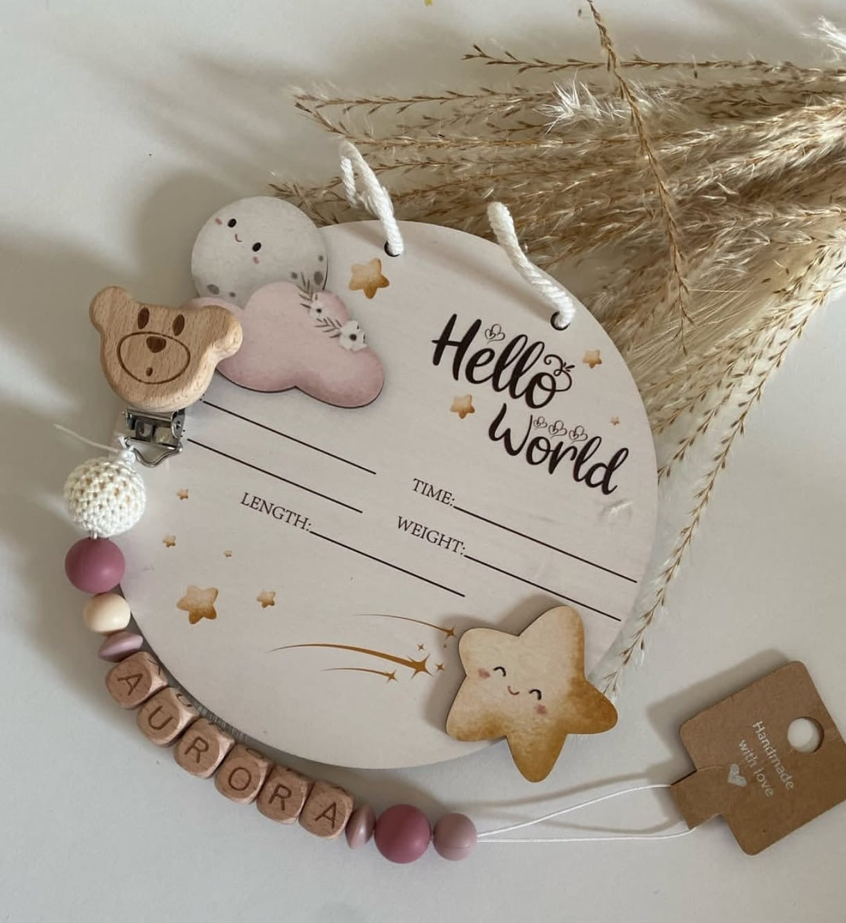 Catenella Portaciuccio personalizzata in legno - Farmasanitaria DuDù