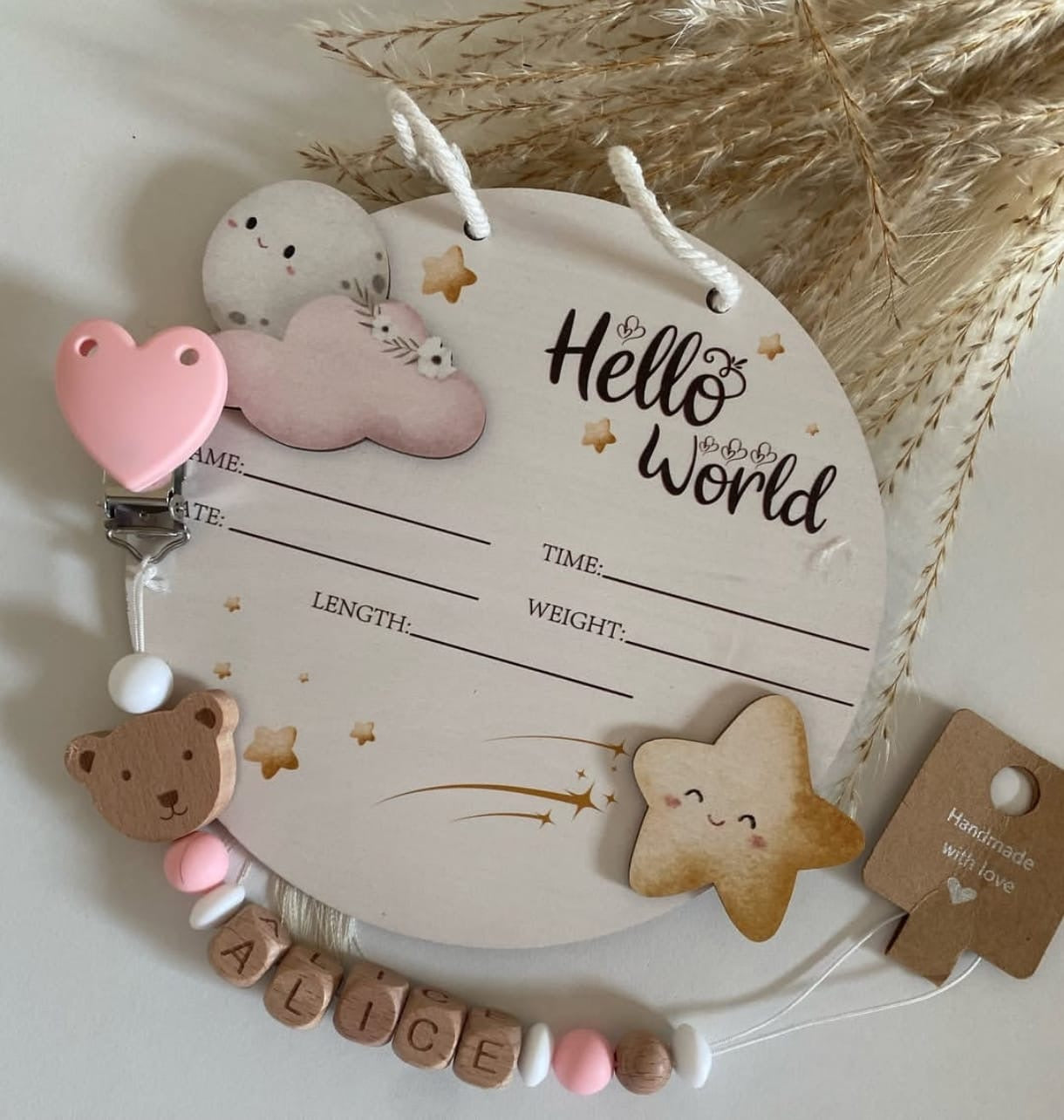 Catenella Portaciuccio personalizzata in legno - Farmasanitaria DuDù