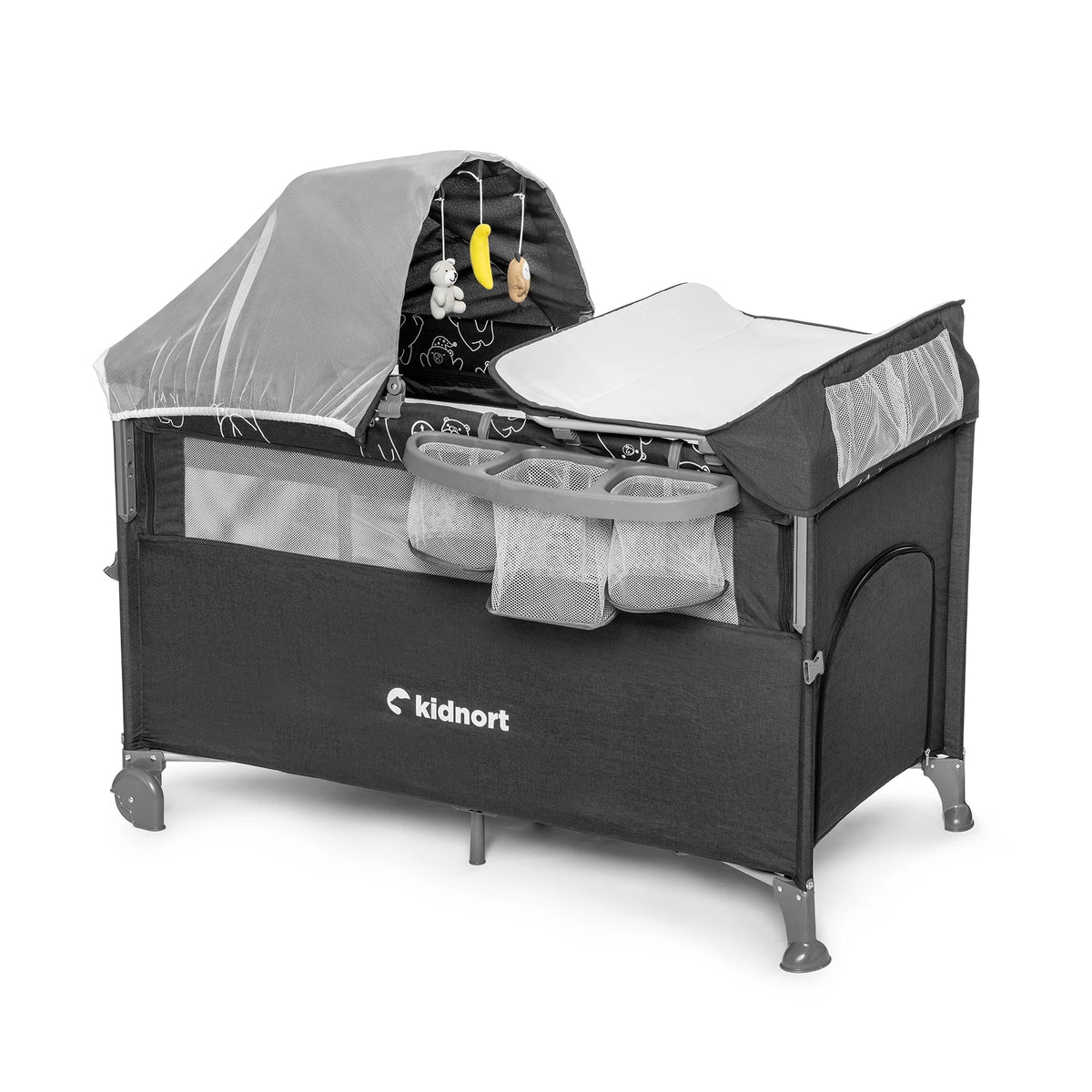 Lettino da viaggio co-sleeping accessoriato Kidnort Stugan - Farmasanitaria DuDù