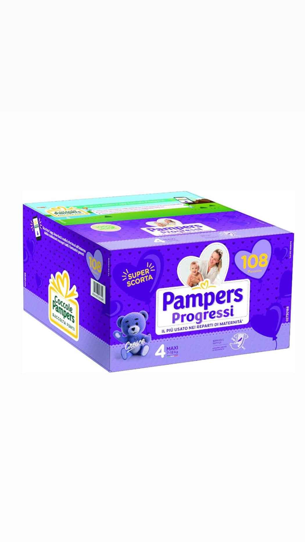 Pampers Progressi taglia 4 (108 pannolini)