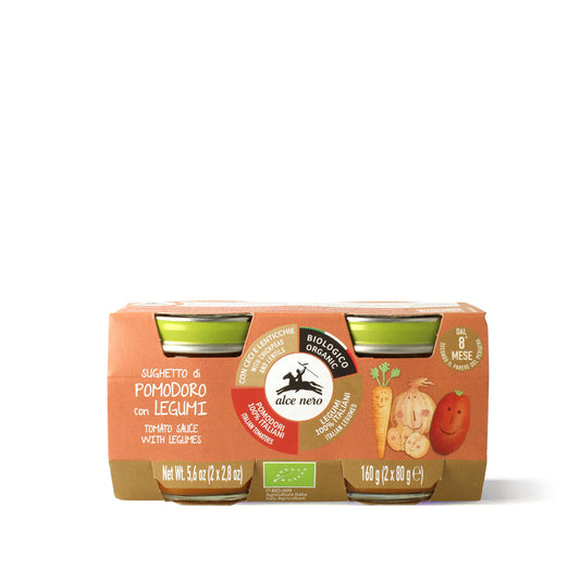 Alce Nero - Sughetto di pomodoro con legumi biologico - 2 vasetti
