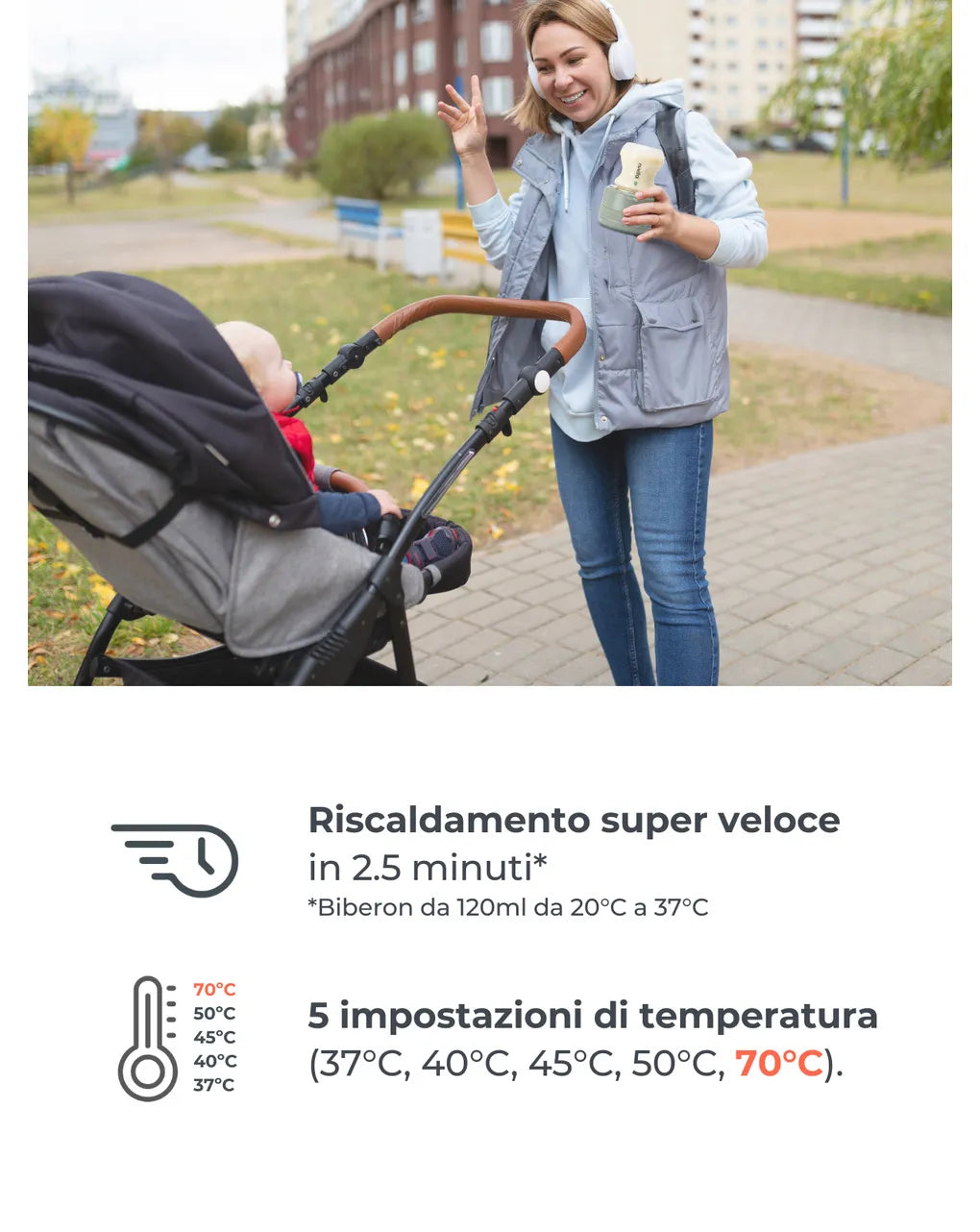 Nuvita - Scaldabiberon portatile universale warm70