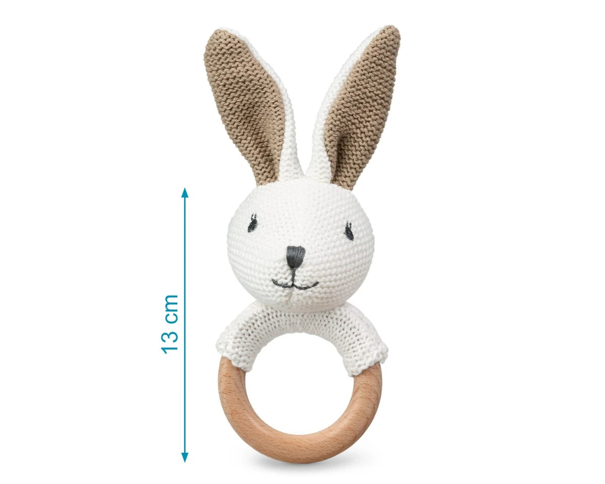 Kiokids massaggiagengive coniglietto legno e cotone - Farmasanitaria DuDù