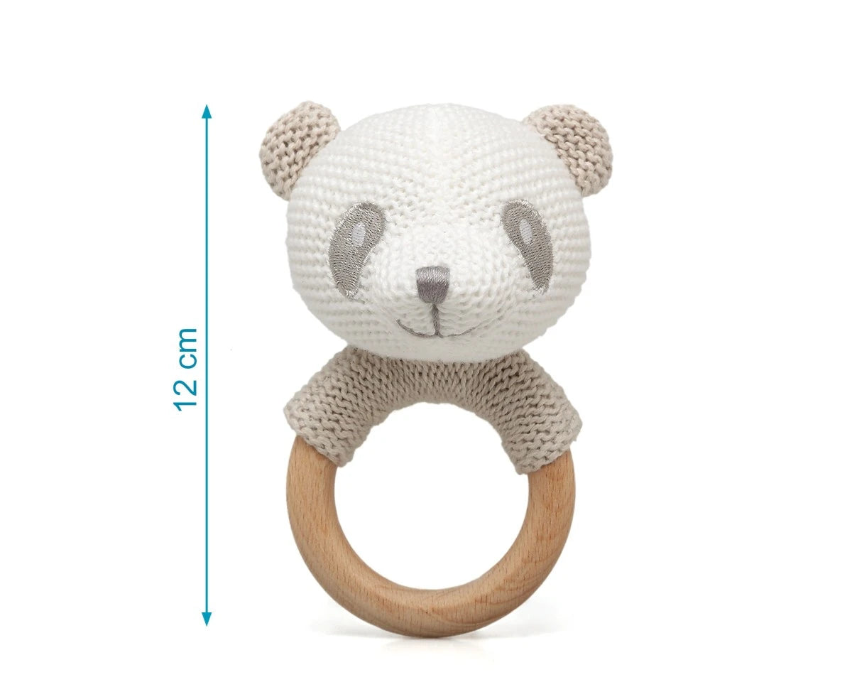 Kiokids massaggiagengive panda legno e cotone - Farmasanitaria DuDù